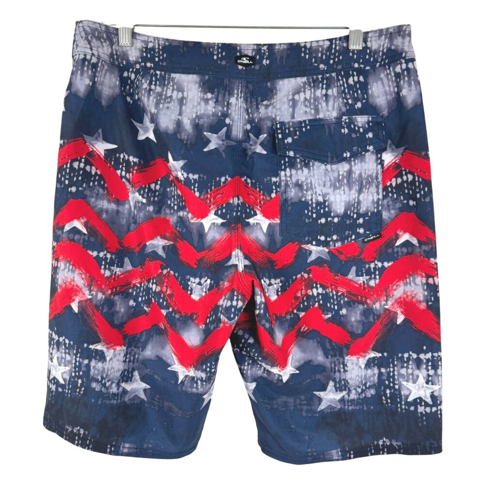 O'Neill Hyperfreak Boardshorts Mens Size 32 American Flag Patriotic SS-1980‎ - Picture 5 of 10